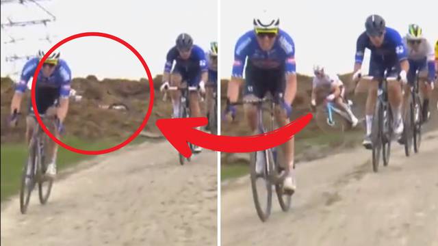 VIDEO Omamio ga smrad? Biciklist izgubio ravnotežu pa sletio među hrpu izmeta!