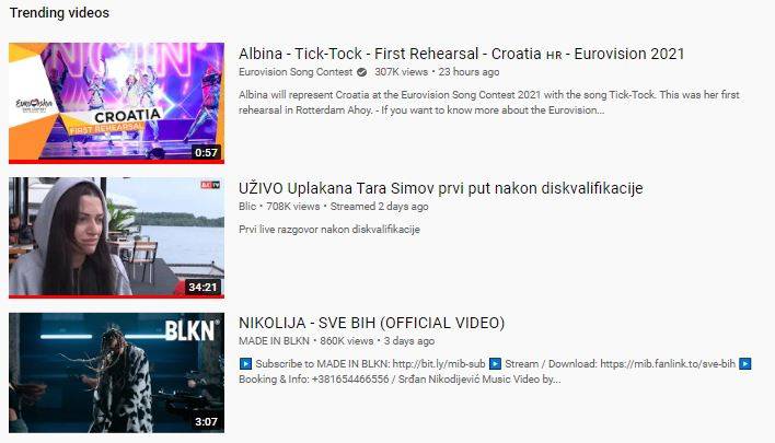 YouTube poludio za Albinom: Predstavnica Hrvatske na Eurosongu prva u trendingu