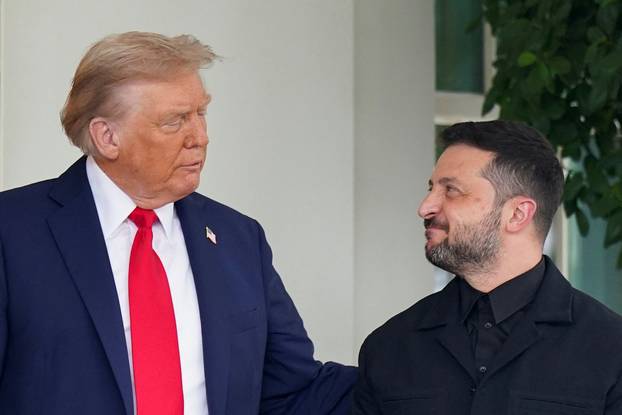 U.S. President Trump meets with Ukrainian President Zelenskiy and European leaders, in Washington, D.C.