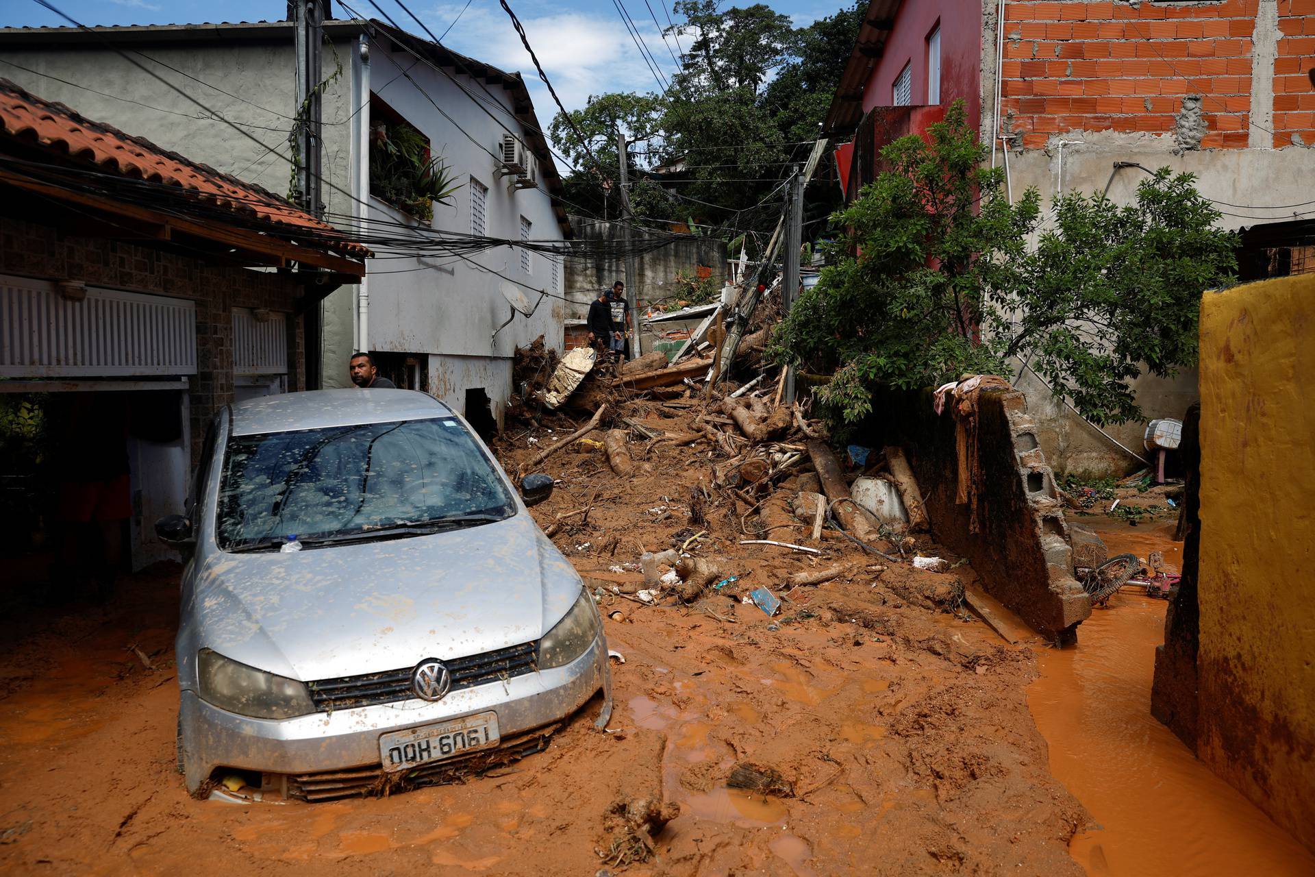 Aftermath of the severe rainfall that caused landslides in Sao Sebastiao