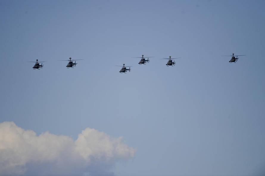 Zagreb: Generalna proba svečanog vojnog mimohoda - zračne snage 