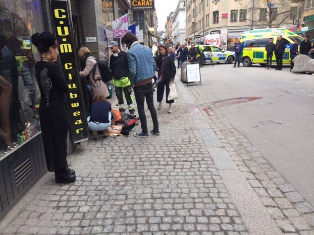People were killed when a truck crashed into department store Ahlens on Drottninggatan, in central Stockholm