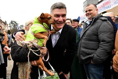 FOTO Milanovića oduševio psić u Čakovcu, liznuo ga je po licu