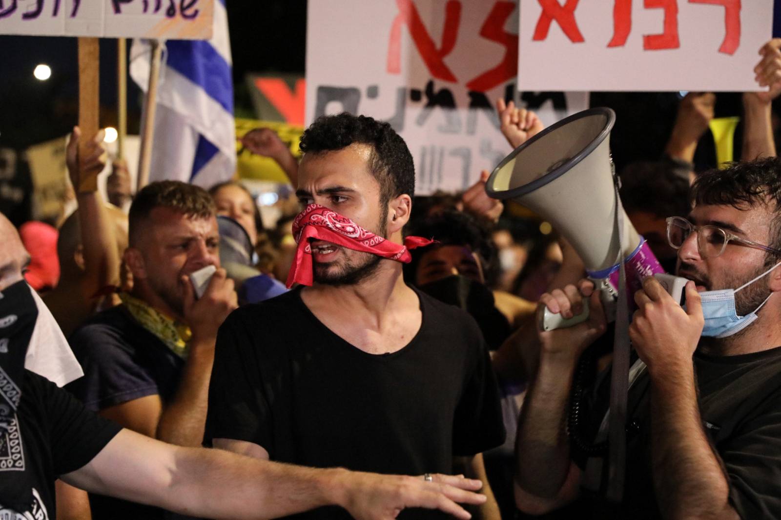 Protest against Israeli PM Netanyahu in Jerusalem