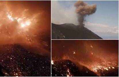 Probudila ih erupcija: Stromboli izbacio užarene stijene i pepeo