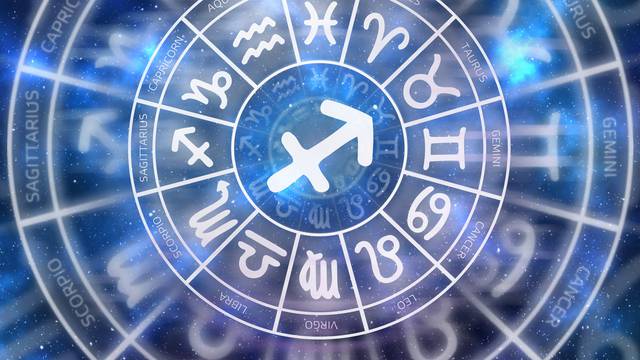 Zodiac Sagittarius symbol inside of horoscope circle