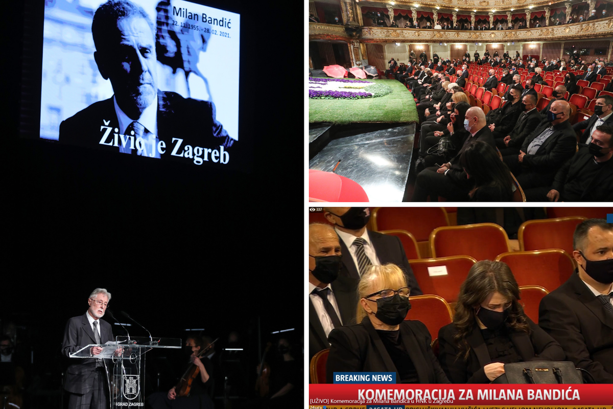 Komemoracija povodom smrti Bandića, žena i kći u suzama: 'Milan je bio najbolji otac'
