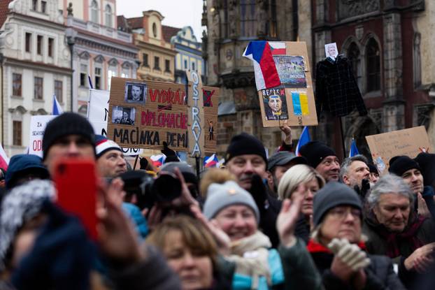 A demonstration in support of Czech President called "We stand for our President" in Prague