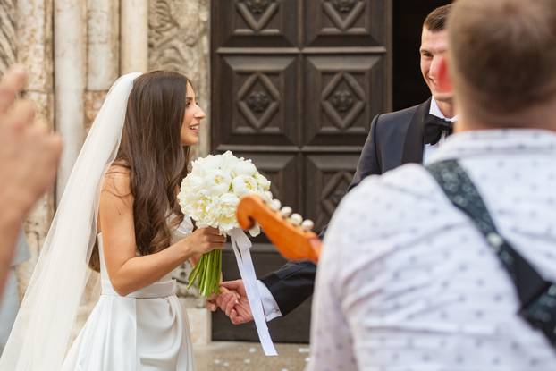 ARHIVA - 2022. Zadar: Vjenčanje Dominika Livakovića i njegove odabranice Helene Matić