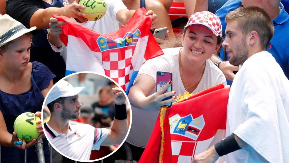 Ćorić prvi put prošao u 2. kolo, proslavio selfiejima s Hrvatima