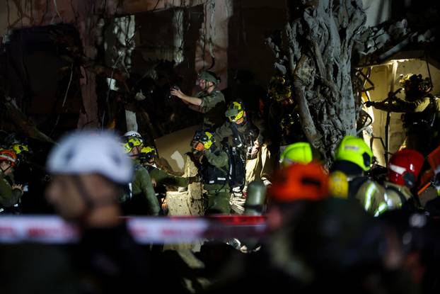 Aftermatch of a projectile impact in Tel Aviv