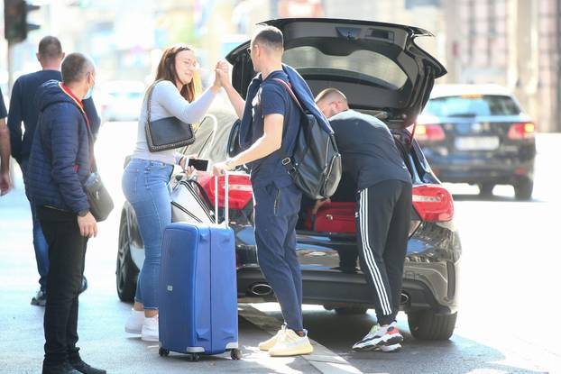 Zagreb: Okupljanje hrvatske nogometne reprezentacije