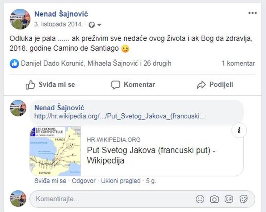 Nenad je pješačio čak 799 km: 'Camino je susret s Bogom...'