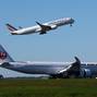 Air France airplane takes off from Charles de Gaulle airport, in Roissy-en-France, near Paris