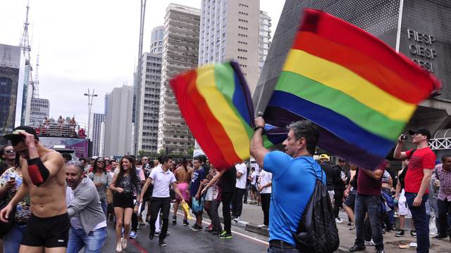 17th Pride Parade LGBT (Lesbian, Gay, Bisexual and Transgender) held in Sao Paulo.