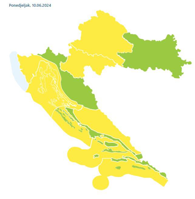 Sparno i vruće, na snazi alarmi za više regija zbog nevremena. Od utorka padaju temperature