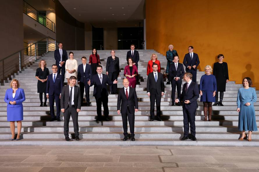 First cabinet meeting with new German Chancellor Olaf Scholz, in Berlin