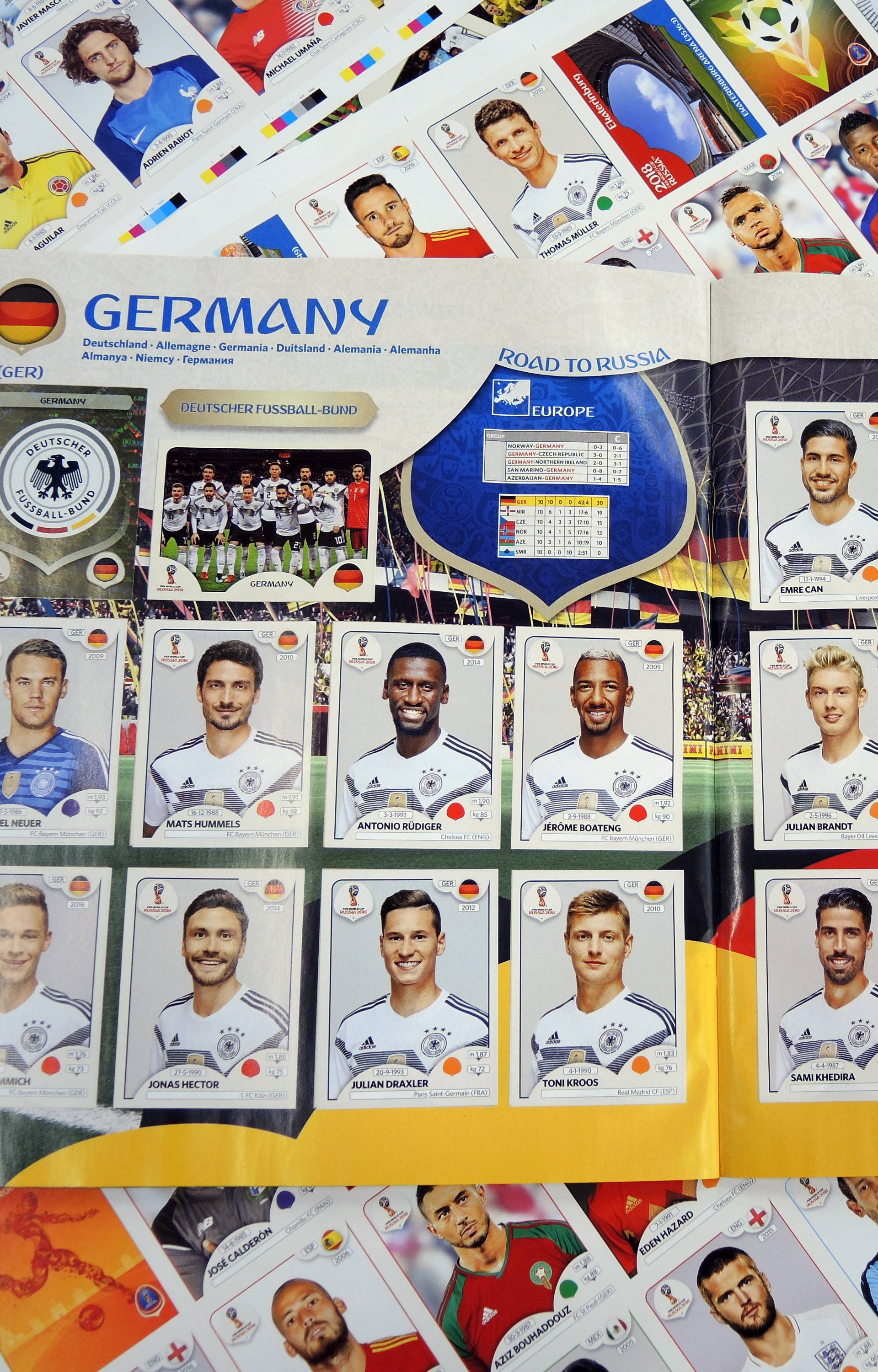 Panini stickers for World Cup in Russia