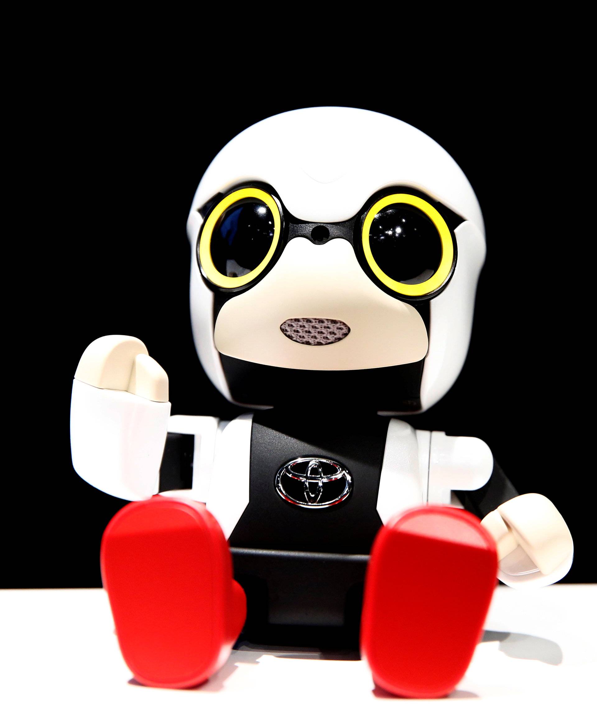 Toyota Motor Corp's Kirobo Mini robot is pictured during a photo opportunity after a news conference in Tokyo