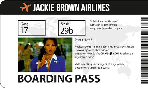 U petak na propustite let 0803 uz legendarnu Jackie Brown