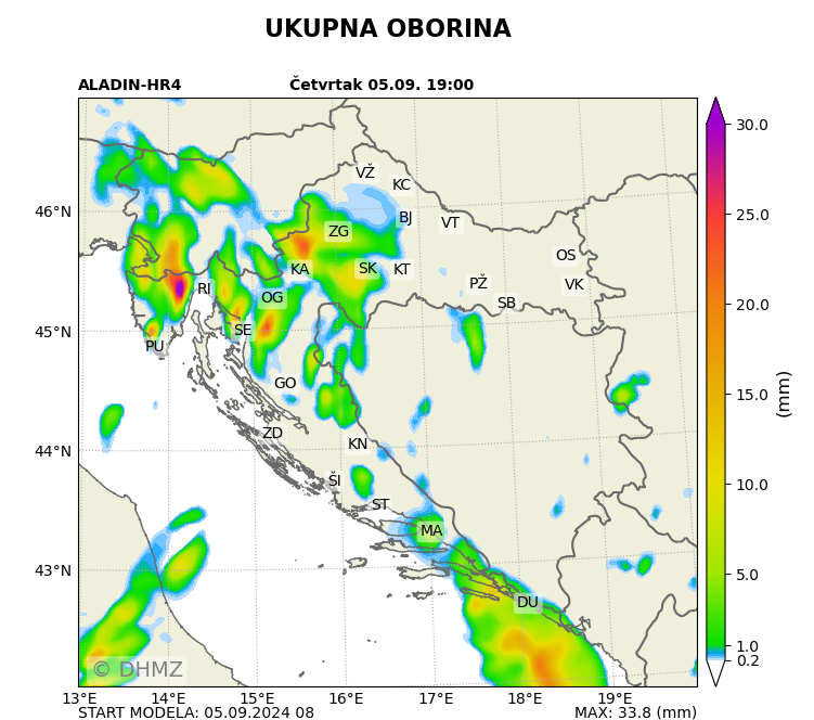 Upalili žuti alarm za gotovo cijelu Hrvatsku: Evo kada nam stiže grmljavinsko nevrijeme