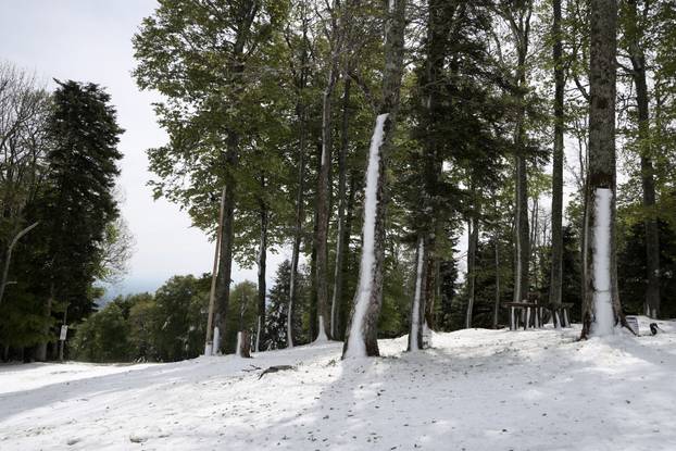 Zagreb: Sljeme prekrio snijeg
