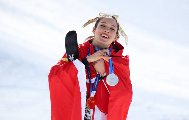 Freestyle Skiing - Women's Freeski Halfpipe Victory Ceremony