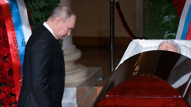 Memorial service for Russian politician Vladimir Zhirinovsky in Moscow