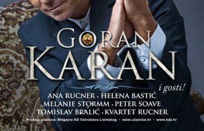 Prvi put nakon 6 godina Goran Karan zapjevat će u Zagrebu
