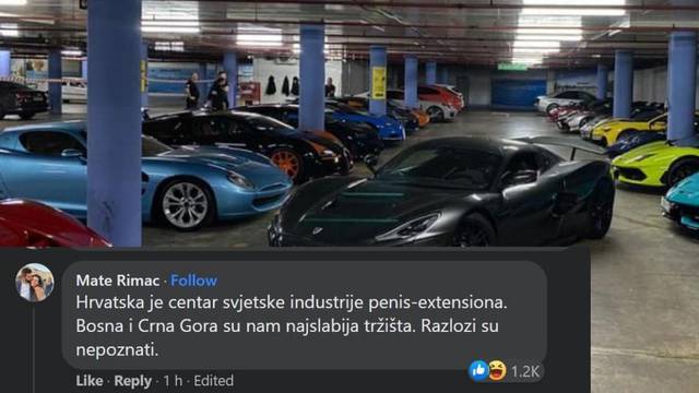 Šala na Fejsu: 'Skupi auti su za one s malim penisom', a Rimac: 'Zato je Hrvatska centar penisa'