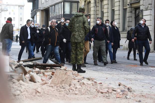 Državni vrh obišao centar Zagreba u kojem su najveća oštećenja nakon potresa