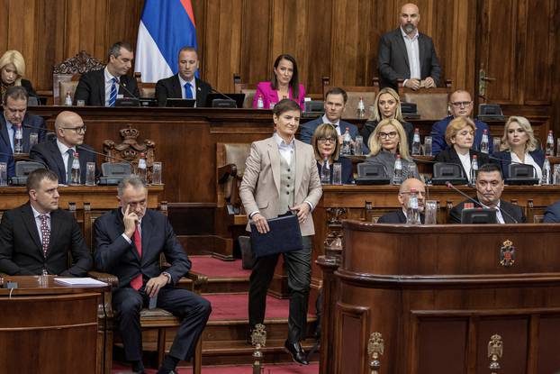 Serbia's PM-designate Brnabic presents government program in Belgrade