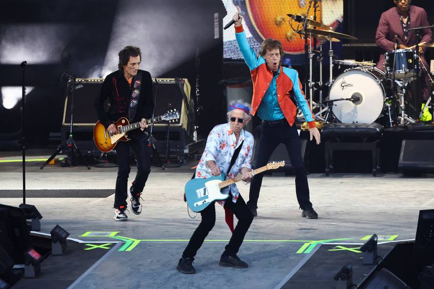 The Rolling Stones perform as part of their "Stones Sixty Europe 2022 Tour" in Berlin