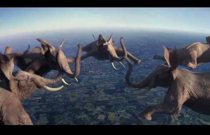 Reklama kao crtani film: Žirafa skače u bazen, slon iz aviona