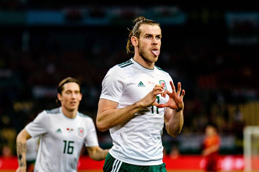China Cup Semi-Finals - Gareth Bale of Wales celebrates after scoring a goal