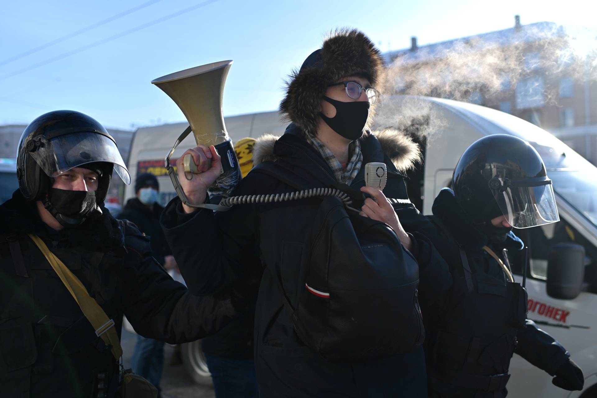 Rally in support of Alexei Navalny in Omsk