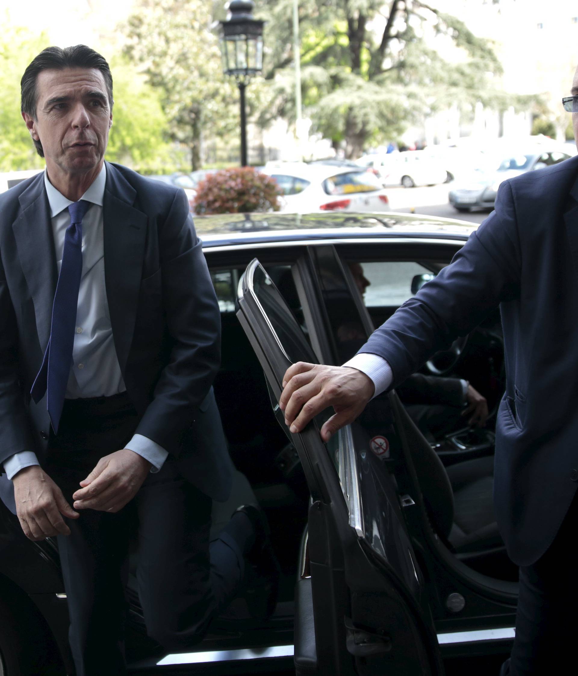 Spain's Industry Minister Jose Manuel Soria arrives for an event in Madrid, Spain