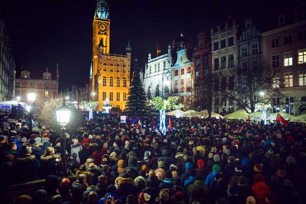 People march against violence and hatred in the wake of a deadly attack on Gdansk Major Pawel Adamowicz
