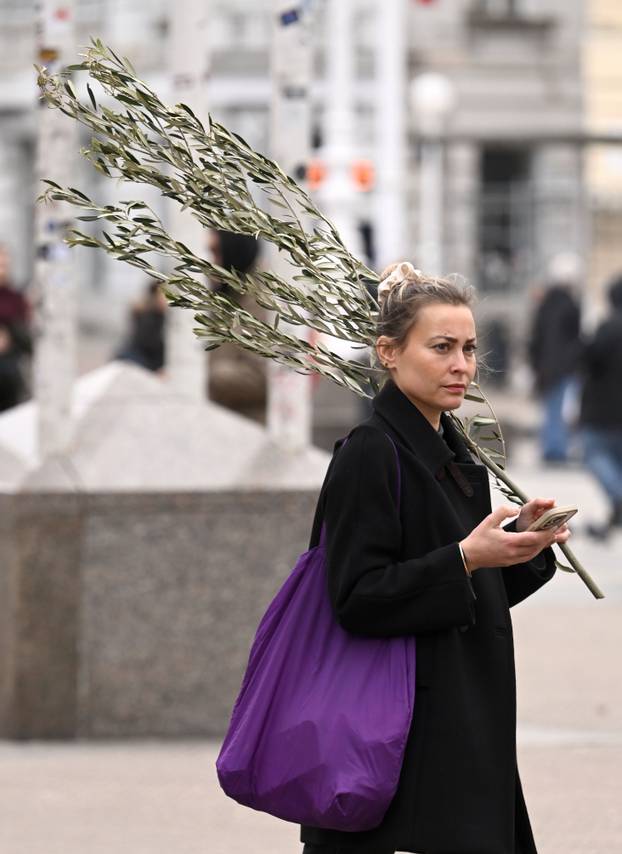 Zagreb: Prodaja maslinovih grančica uoči Cvjetnice