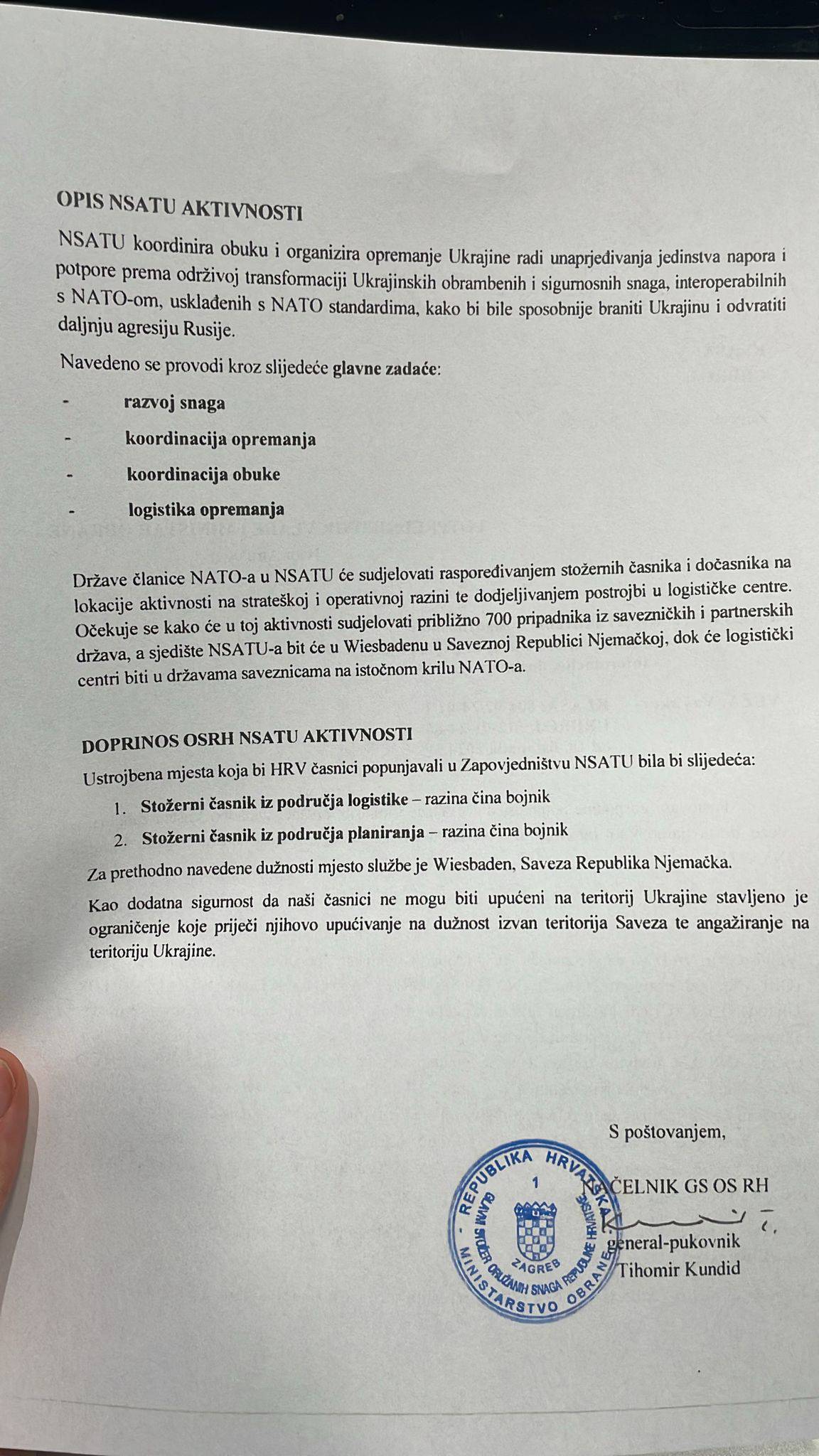 Odbor za obranu odlučio: Sabor treba podržati odlazak vojnika u Njemačku, SDP protiv