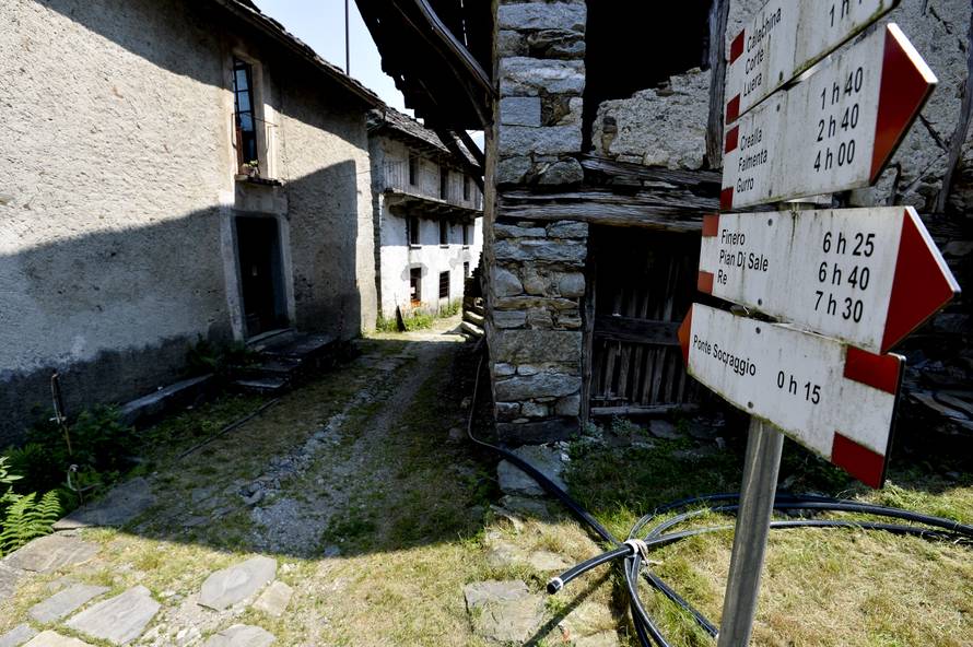Paolina Grassi, the only inhabitant of the small village of Socraggio in the Cannobina Valley