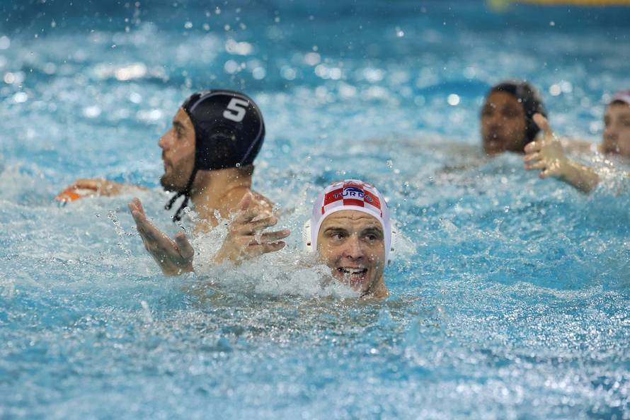 Dubrovnik, Croatia, 060124. European Water polo, Wasserball Championship 2024. Preliminary round, group A. Croatia - Fra