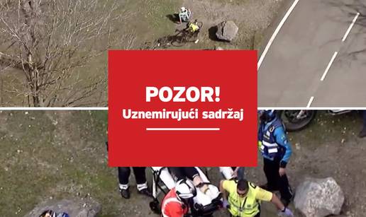 VIDEO Grozan pad biciklista u Baskiji: Prvak Toura na nosilima