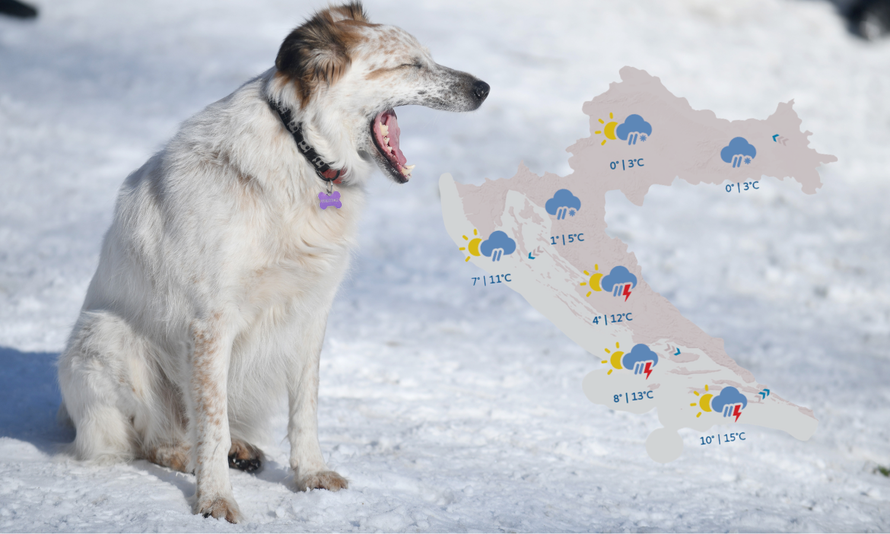 FOTO Ovo su visine snijega u Hrvatskoj, a navečer stiže novi