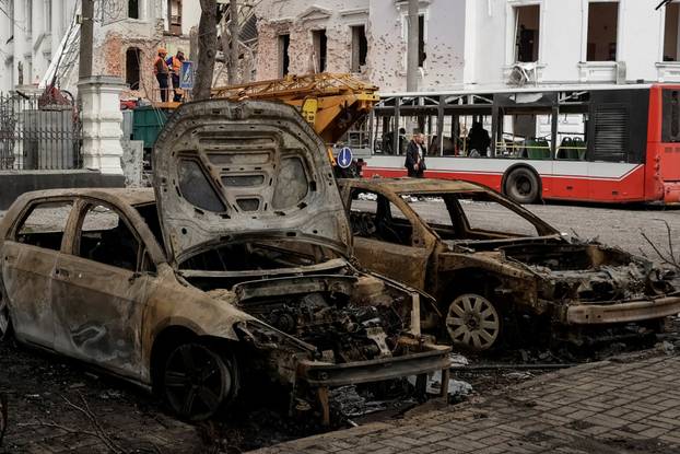 Consequences of Russian rocket attack on Sumy