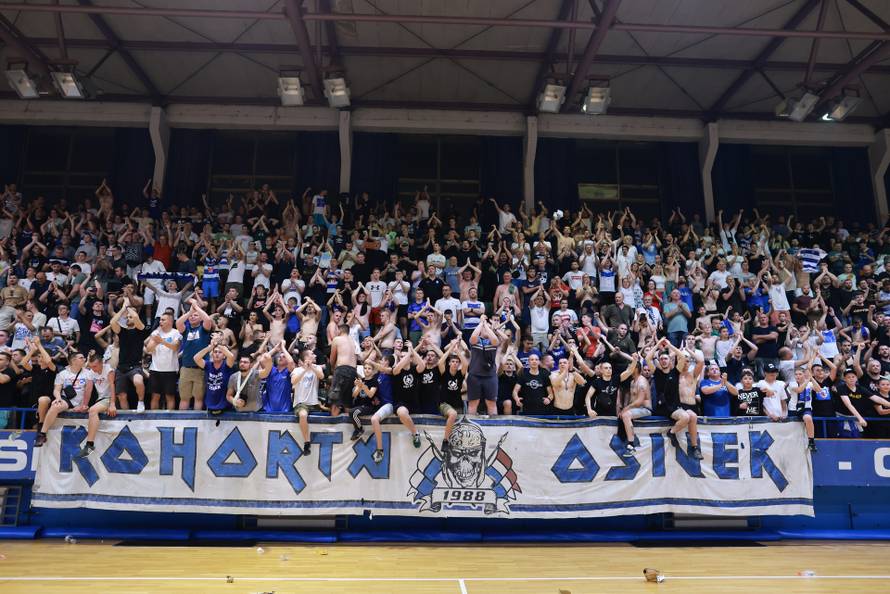 Četvrta utakmica finalne serije za prvaka Hrvatske u futsalu između Osijeka i Novog Vremena