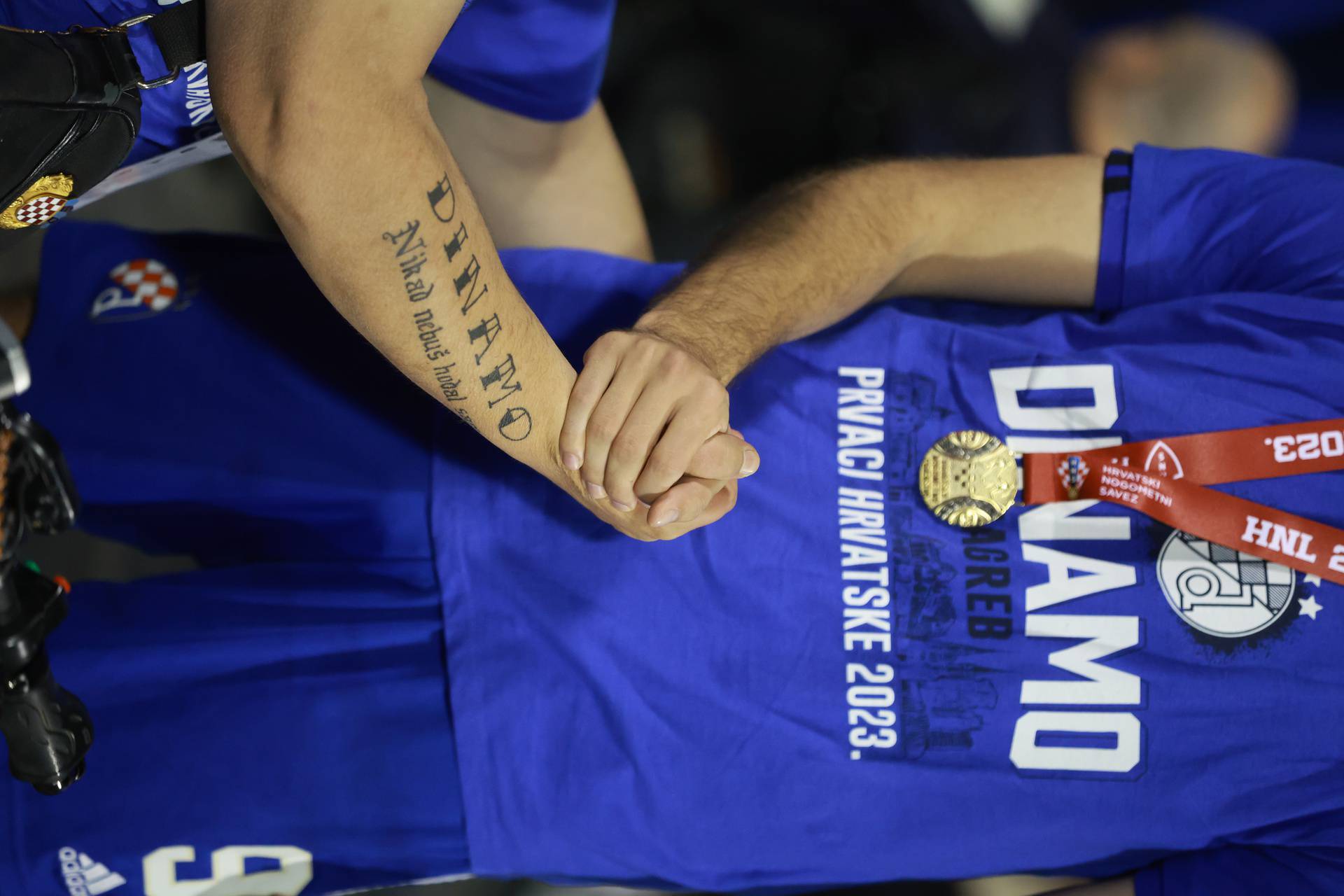 Zagreb: Igra?i Dinama nakon utakmice naslov prvaka proslavili s obitelji