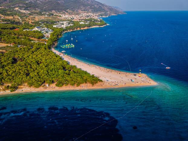 Fotografije iz zraka plaže Zlatni rat koja je promijenila svoj oblik