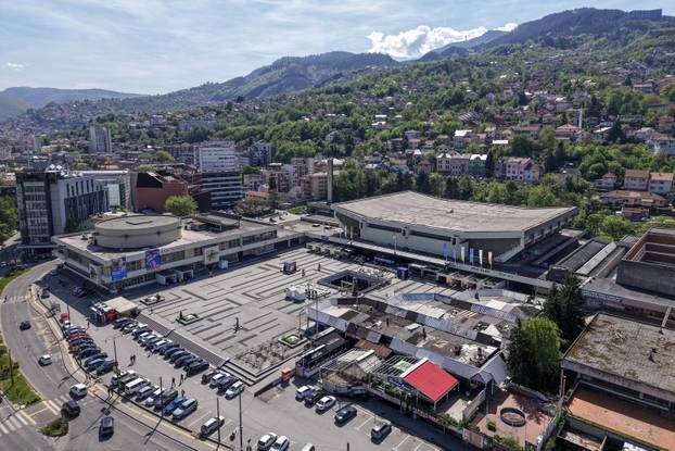 Sarajevo: Pogled iz zraka na dvoranu Skenderija