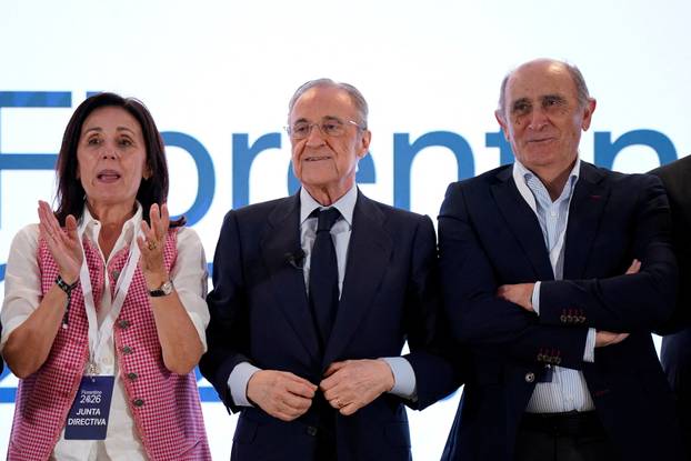 Florentino Perez is re-elected as Real Madrid president